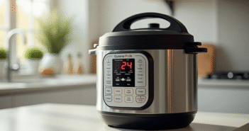 Cocotte-minute électrique moderne avec erreur 24 sur l'écran