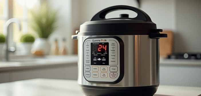 Cocotte-minute électrique moderne avec erreur 24 sur l'écran