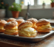 Plateau de choux ratés en cuisine maison