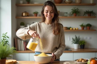 Farine de maïs utilisée en pâtisserie sans gluten