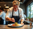 Gordon Ramsay en cuisine de restaurant haut de gamme