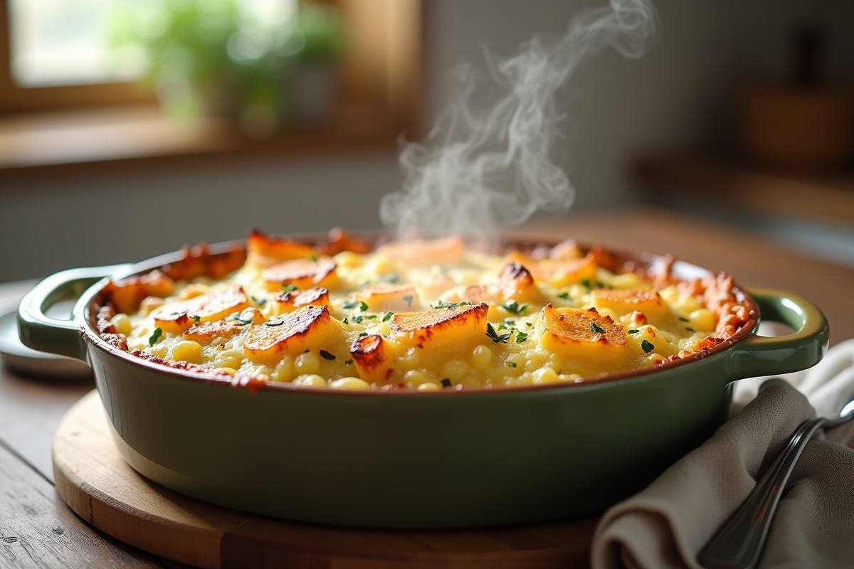 Gratin de courgettes et pommes de terre doré
